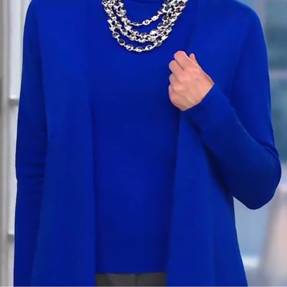 Linea by Louis Dell'Olio Whisper Knit Drape Front Cardigan, NWT 3X Ivory A237402 - Picture 9 of 12